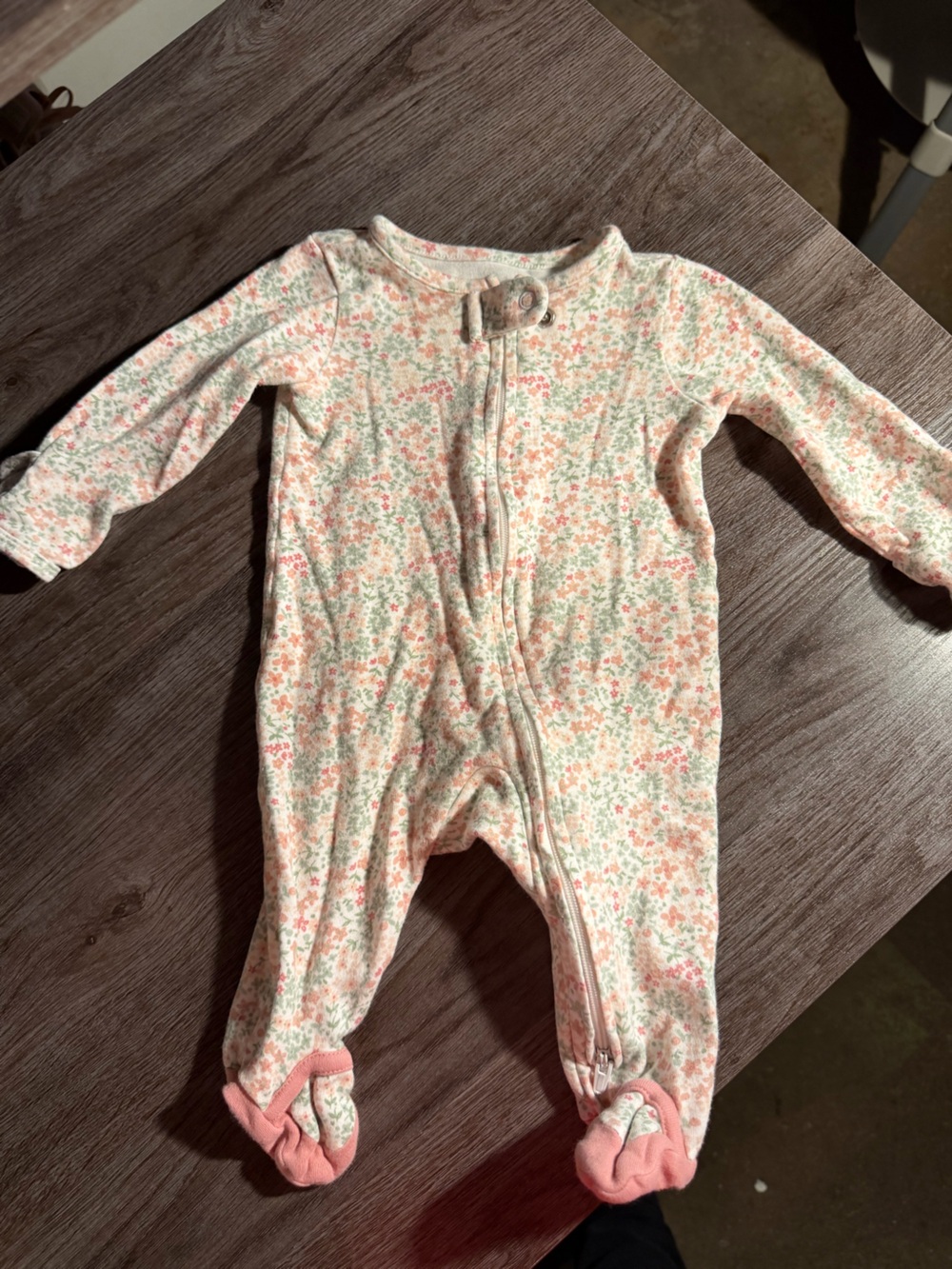 Carter's Floral Zip-Front Sleep Sack in Pink and Green